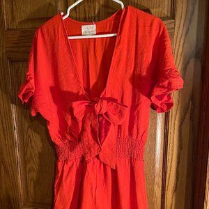 Lost + wander orange romper